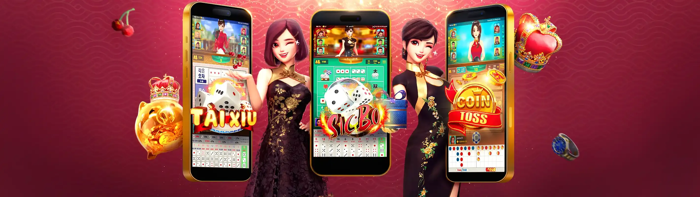 Hình ảnh tổng quan về các trò chơi casino tại i9bet70 nhà cái, với các biểu tượng Baccarat, Slots và người chia bài trực tuyến